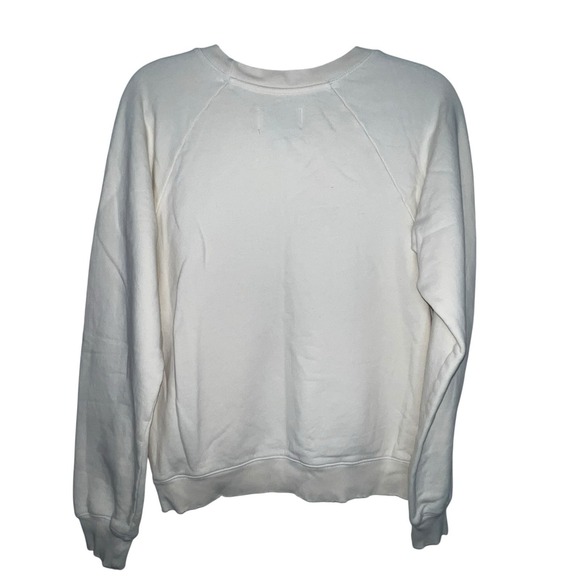 Current/Elliott Womens Top Electric Crewneck Graphic Sweatshirt Size 0 Ivory - Picture 3 of 10
